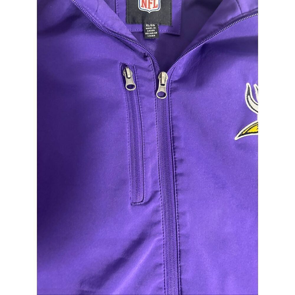 Official NFL Minnesota Vikings Full Zip Jacket Purple Size XL - Picture 7 of 10